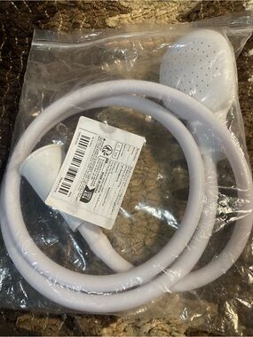 White Handheld faucet attachment Head with Hose